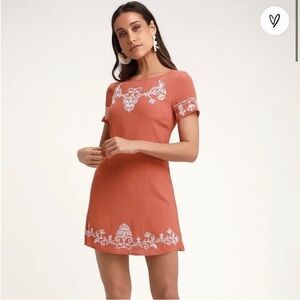 LULUS Tale to tell orange dress